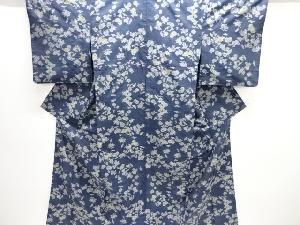 花模様織り出し本場泥大島紬着物(5マルキ)